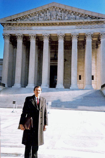 Attorney Robert G. Gilmore at the Supreme Court in 1989